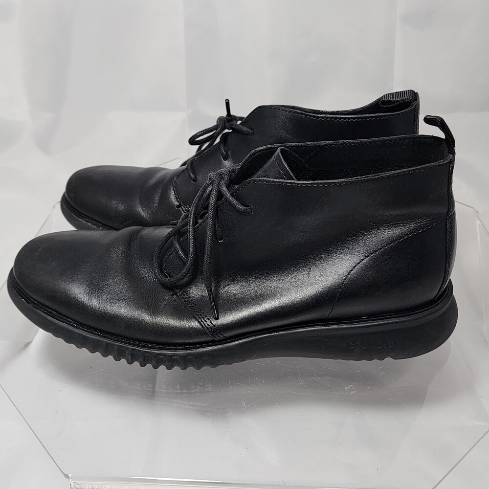 Cole Haan 2.ZeroGrand Men 11 M Chukka Ankle Boots Black Leather C26198
